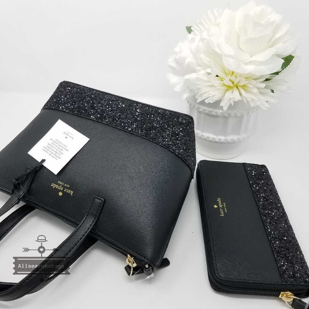Kate spade ina greta satchel wallet black SET NWT - Picture 4 of 8